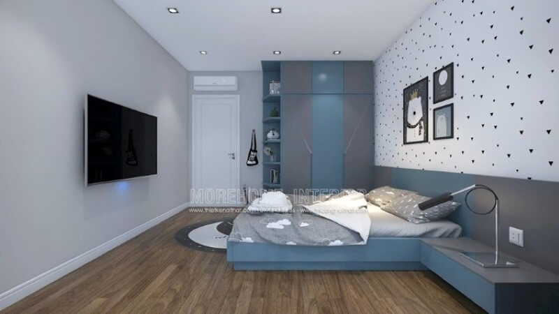 Tủ quần áo trẻ em với sắc màu đa dạng sẽ là lựa chọn ấn tượng cho phòng bé Thiết kế nội thất chung cư