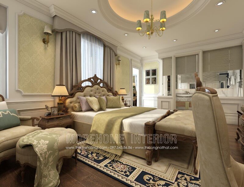 Giường ngủ biệt thự Giường ngủ biệt thự